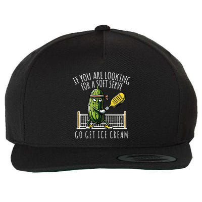 Funny Pickleball Player Paddleball Lover Wool Snapback Cap