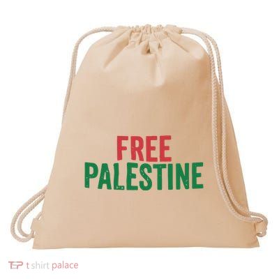 Free Palestine Palestinian Lives Matter Drawstring Bag
