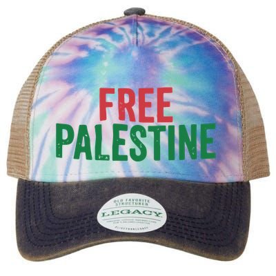 Free Palestine Palestinian Lives Matter Legacy Tie Dye Trucker Hat