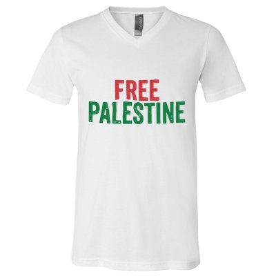 Free Palestine Palestinian Lives Matter V-Neck T-Shirt
