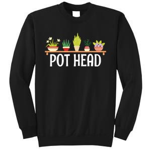 Funny Pot Plants Head Cute Funny Succulent Garden Gardening Sweatshirt