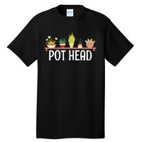 Funny Pot Plants Head Cute Funny Succulent Garden Gardening Tall T-Shirt