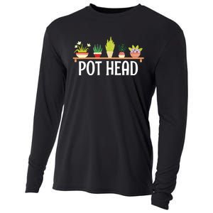 Funny Pot Plants Head Cute Funny Succulent Garden Gardening Cooling Performance Long Sleeve Crew