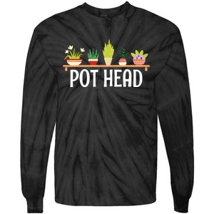 Funny Pot Plants Head Cute Funny Succulent Garden Gardening Tie-Dye Long Sleeve Shirt