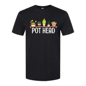 Funny Pot Plants Head Cute Funny Succulent Garden Gardening Softstyle CVC T-Shirt