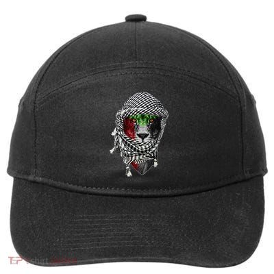 Free palestine Palestinian lion 7-Panel Snapback Hat