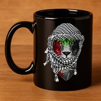 Free palestine Palestinian lion 11oz C Handle Ceramic Mug