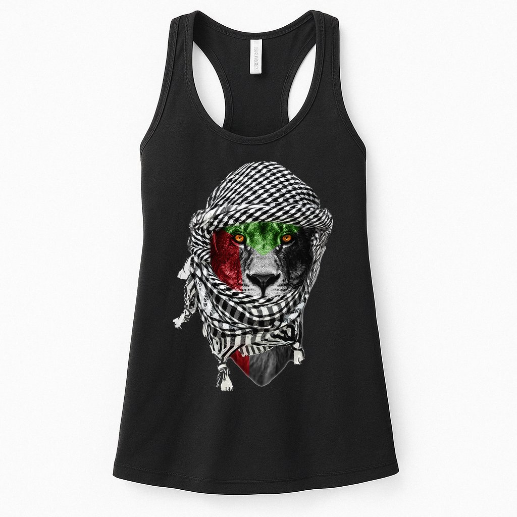 Free palestine Palestinian lion Womens Tank Top