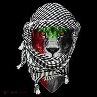 Free palestine Palestinian lion Pom Pom 12in Knit Beanie