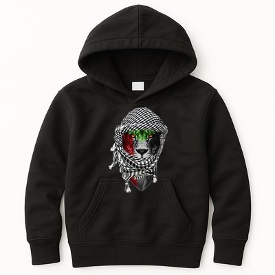 Free palestine Palestinian lion Kids Hoodie