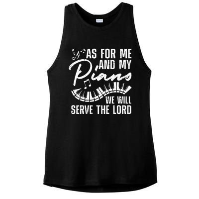 Funny Piano Player Art Pianist Piano Teacher Ladies PosiCharge Tri-Blend Wicking Tank