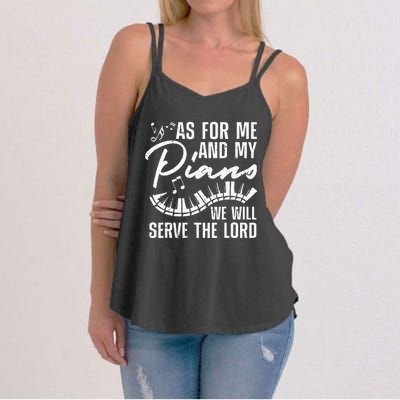 Funny Piano Player Art Pianist Piano Teacher Women's Strappy Tank