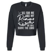 Funny Piano Player Art Pianist Piano Teacher Cropped Pullover Crew