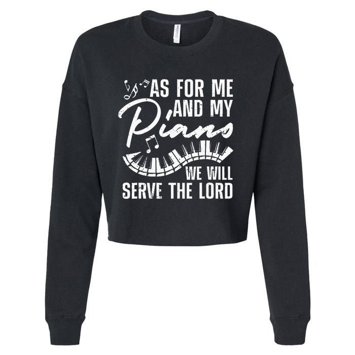 Funny Piano Player Art Pianist Piano Teacher Cropped Pullover Crew