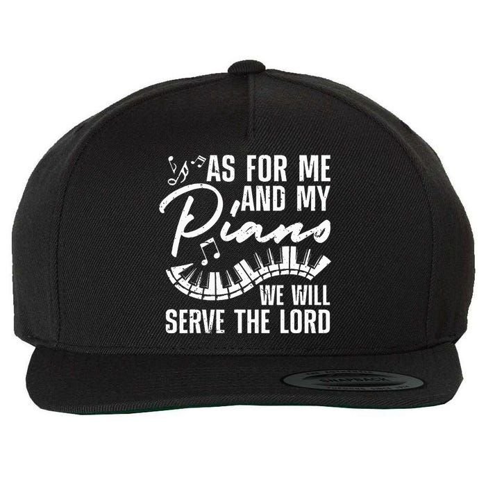 Funny Piano Player Art Pianist Piano Teacher Wool Snapback Cap