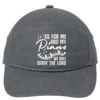 Funny Piano Player Art For Men Women Pianist Piano Teacher 7-Panel Snapback Hat