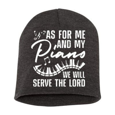 Funny Piano Player Art For Men Women Pianist Piano Teacher Short Acrylic Beanie