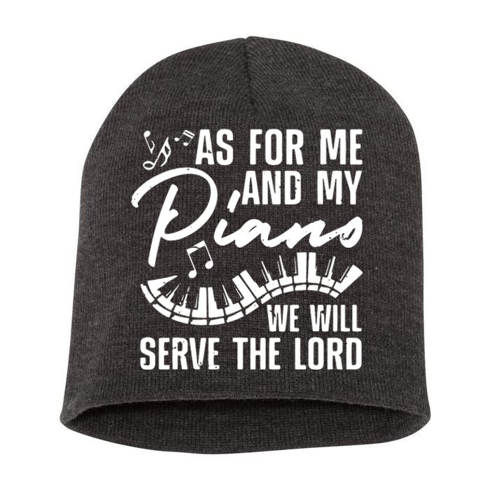 Funny Piano Player Art For Men Women Pianist Piano Teacher Short Acrylic Beanie