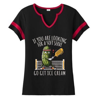 Funny Pickleball Player Paddleball Lover Gift Ladies Halftime Notch Neck Tee