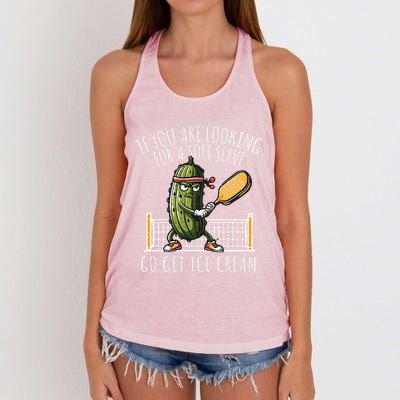 Funny Pickleball Player Paddleball Lover Gift Women's Knotted Racerback Tank