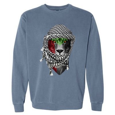 Free Palestine Palestinian Lion Funny Gift Garment-Dyed Sweatshirt