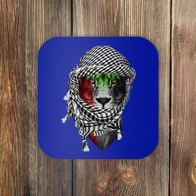 Free Palestine Palestinian Lion Funny Gift Coaster