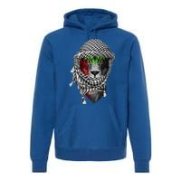 Free Palestine Palestinian Lion Funny Gift Premium Hoodie