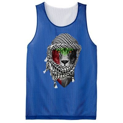 Free Palestine Palestinian Lion Funny Gift Mesh Reversible Basketball Jersey Tank