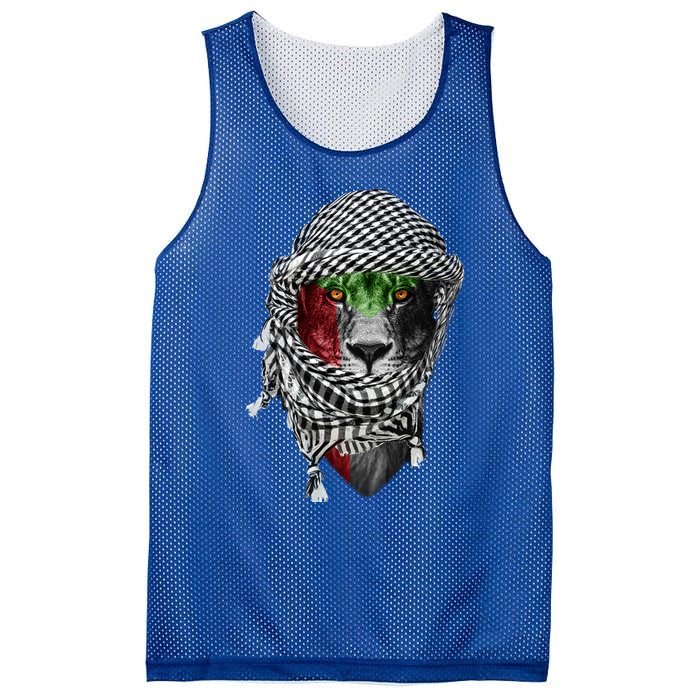 Free Palestine Palestinian Lion Funny Gift Mesh Reversible Basketball Jersey Tank