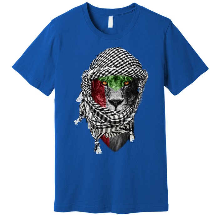 Free Palestine Palestinian Lion Funny Gift Premium T-Shirt