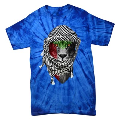 Free Palestine Palestinian Lion Funny Gift Tie-Dye T-Shirt