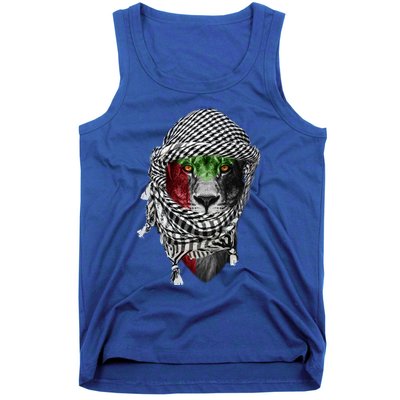 Free Palestine Palestinian Lion Funny Gift Tank Top