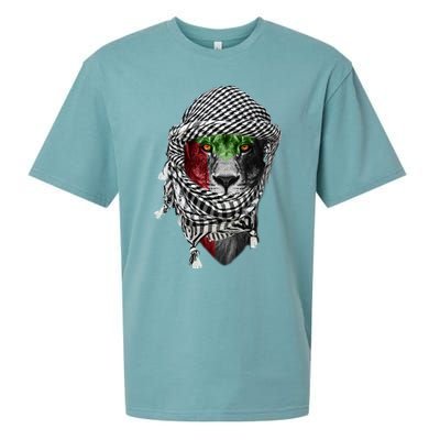 Free Palestine Palestinian Lion Funny Gift Sueded Cloud Jersey T-Shirt