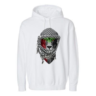 Free Palestine Palestinian Lion Funny Gift Garment-Dyed Fleece Hoodie