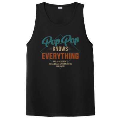 Funny pop pop knows everything for grandpa and father's day PosiCharge Competitor Tank