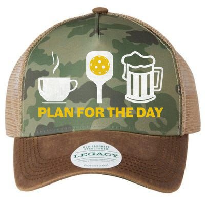 Funny Pickleball Plan For The Day Pickleball Paddle Legacy Tie Dye Trucker Hat