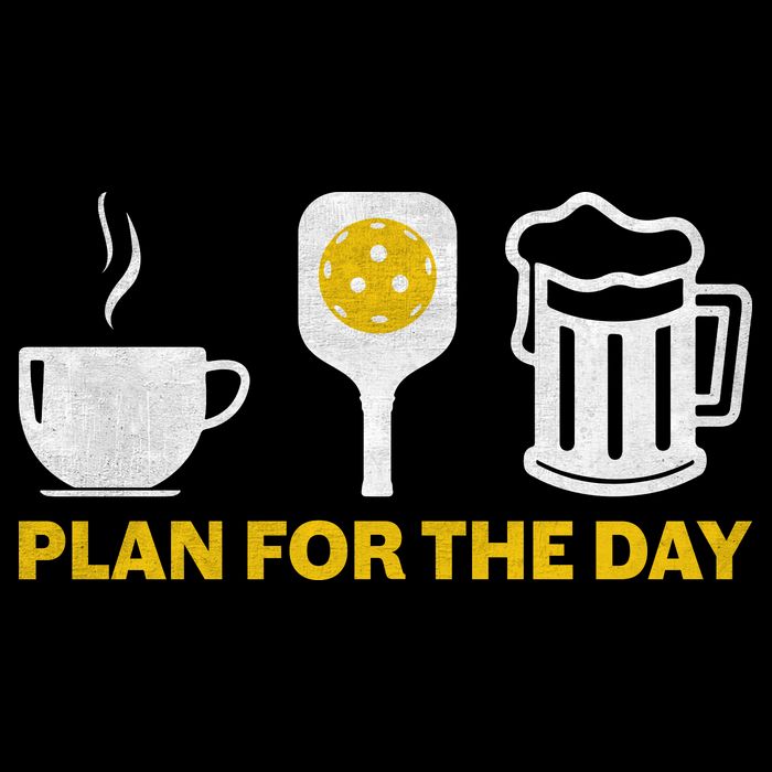 Funny Pickleball Plan For The Day Pickleball Paddle Drawstring Bag