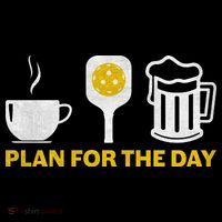 Funny Pickleball Plan For The Day Pickleball Paddle Flatbill Hat