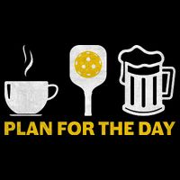 Funny Pickleball Plan For The Day Pickleball Paddle 16 in Basic Backpack