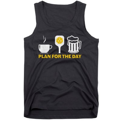 Funny Pickleball Plan For The Day Pickleball Paddle Tank Top