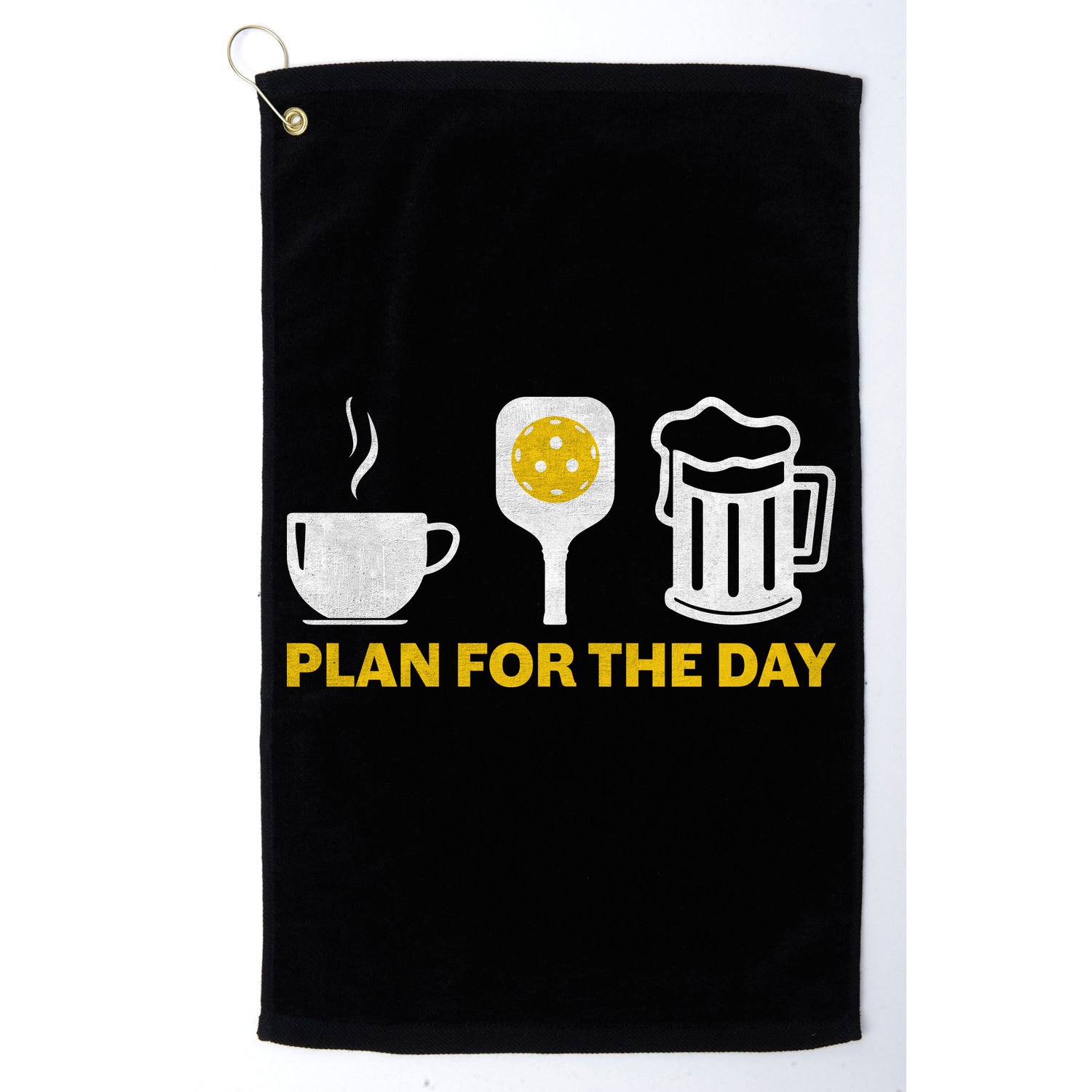 Funny Pickleball Plan For The Day Pickleball Paddle Golf Towel