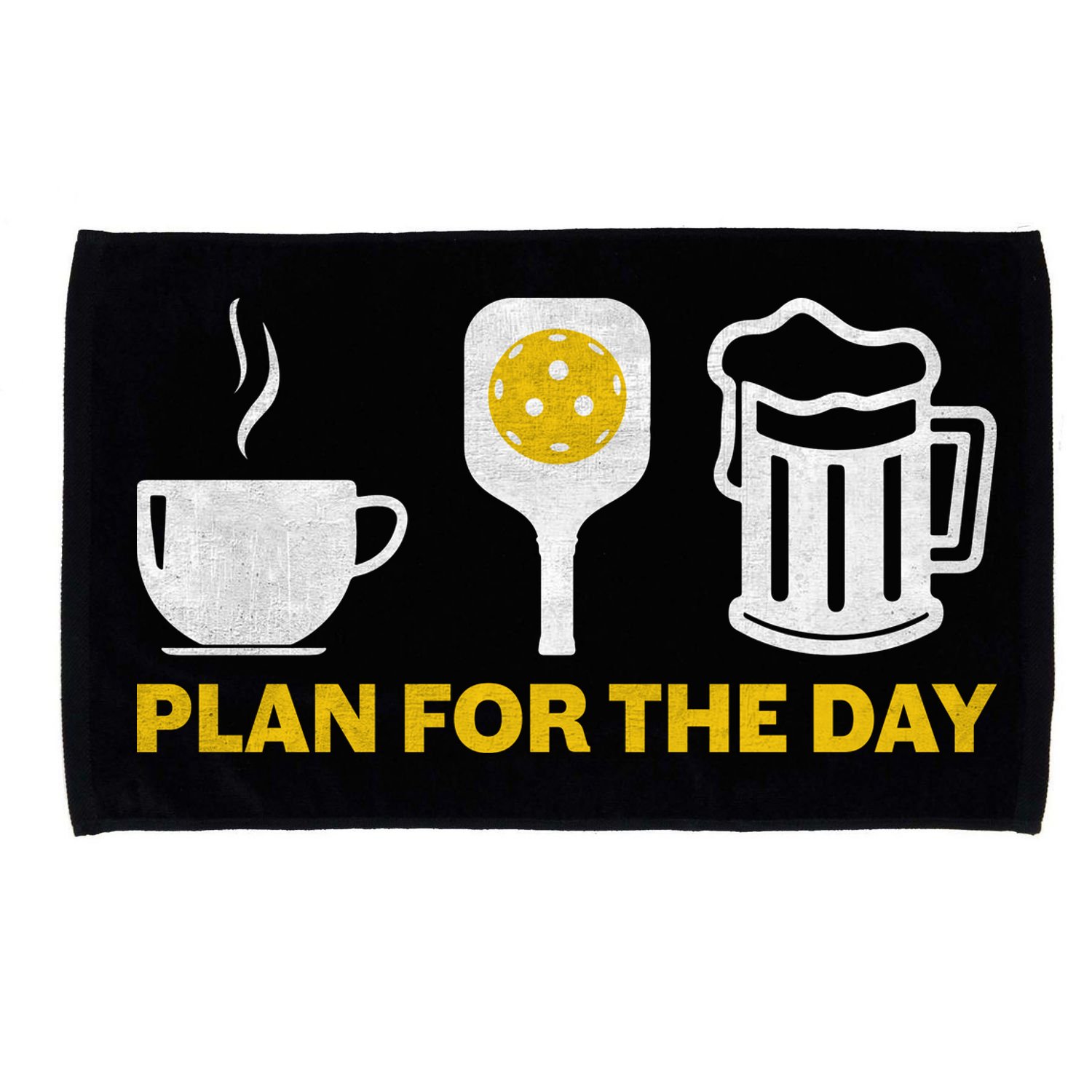 Funny Pickleball Plan For The Day Pickleball Paddle Microfiber Hand Towel