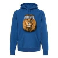 Free Palestine Palestinian Lion Cute Gift Premium Hoodie