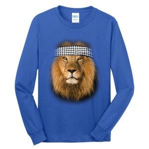 Free Palestine Palestinian Lion Cute Gift Tall Long Sleeve T-Shirt