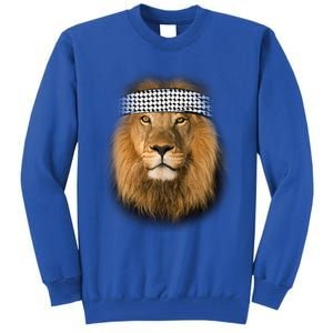 Free Palestine Palestinian Lion Cute Gift Tall Sweatshirt