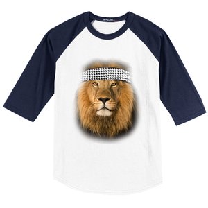 Free Palestine Palestinian Lion Cute Gift Baseball Sleeve Shirt