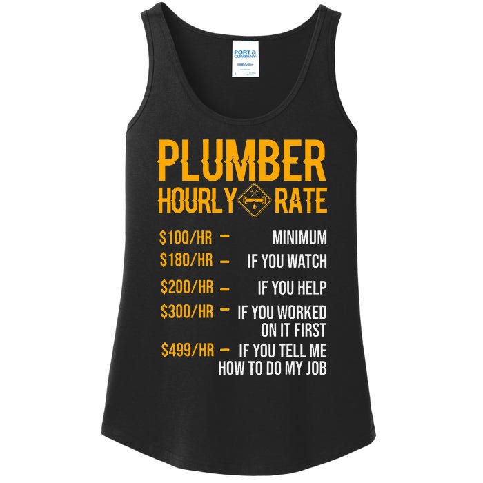 Funny Plumber Plumber Hourly Rate Plumber Ladies Essential Tank