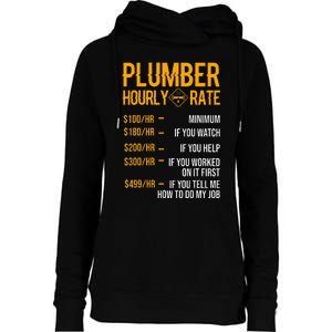 Funny Plumber Plumber Hourly Rate Plumber Womens Funnel Neck Pullover Hood