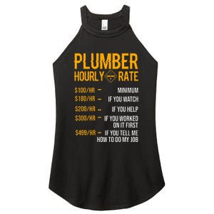 Funny Plumber Plumber Hourly Rate Plumber Women's Perfect Tri Rocker Tank