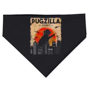 Funny Pug Pugzilla Funny Dog Pug USA-Made Doggie Bandana